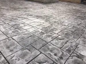 Light Grey Slate Stamped Concrete