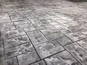 Light Grey Slate Stamped Concrete