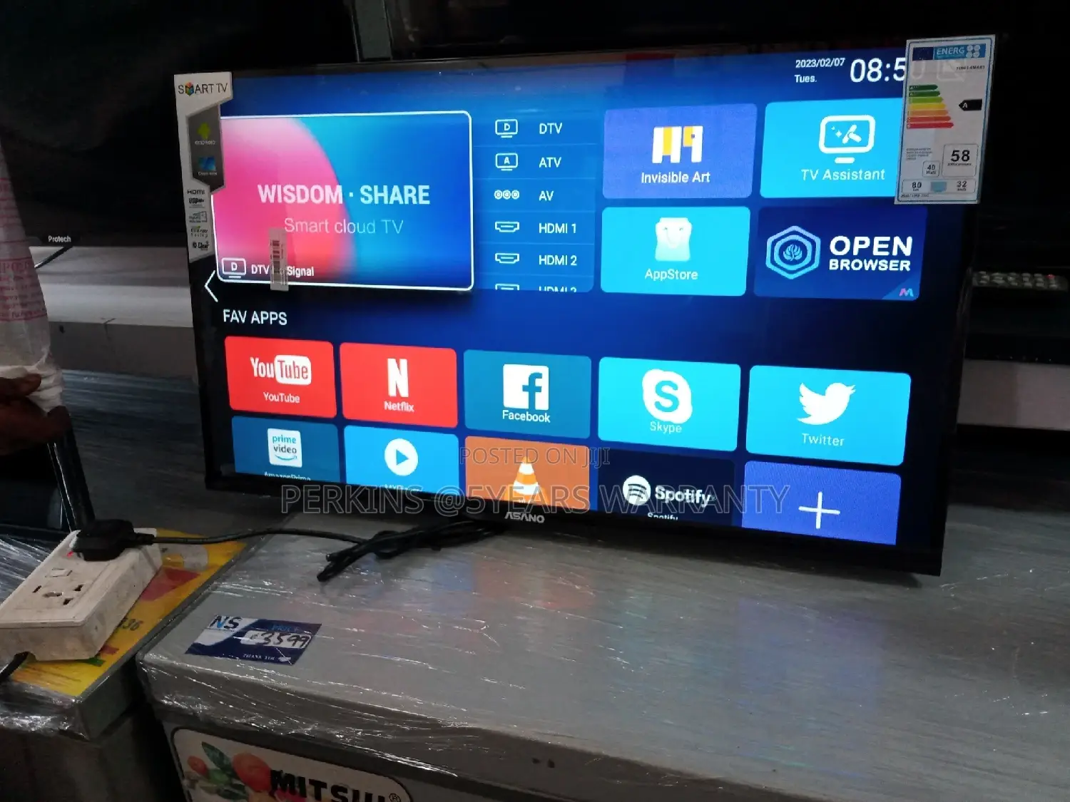 Tv 2023 Tv 43smart Android Tv Asano Tv 1080p Tv New in Box