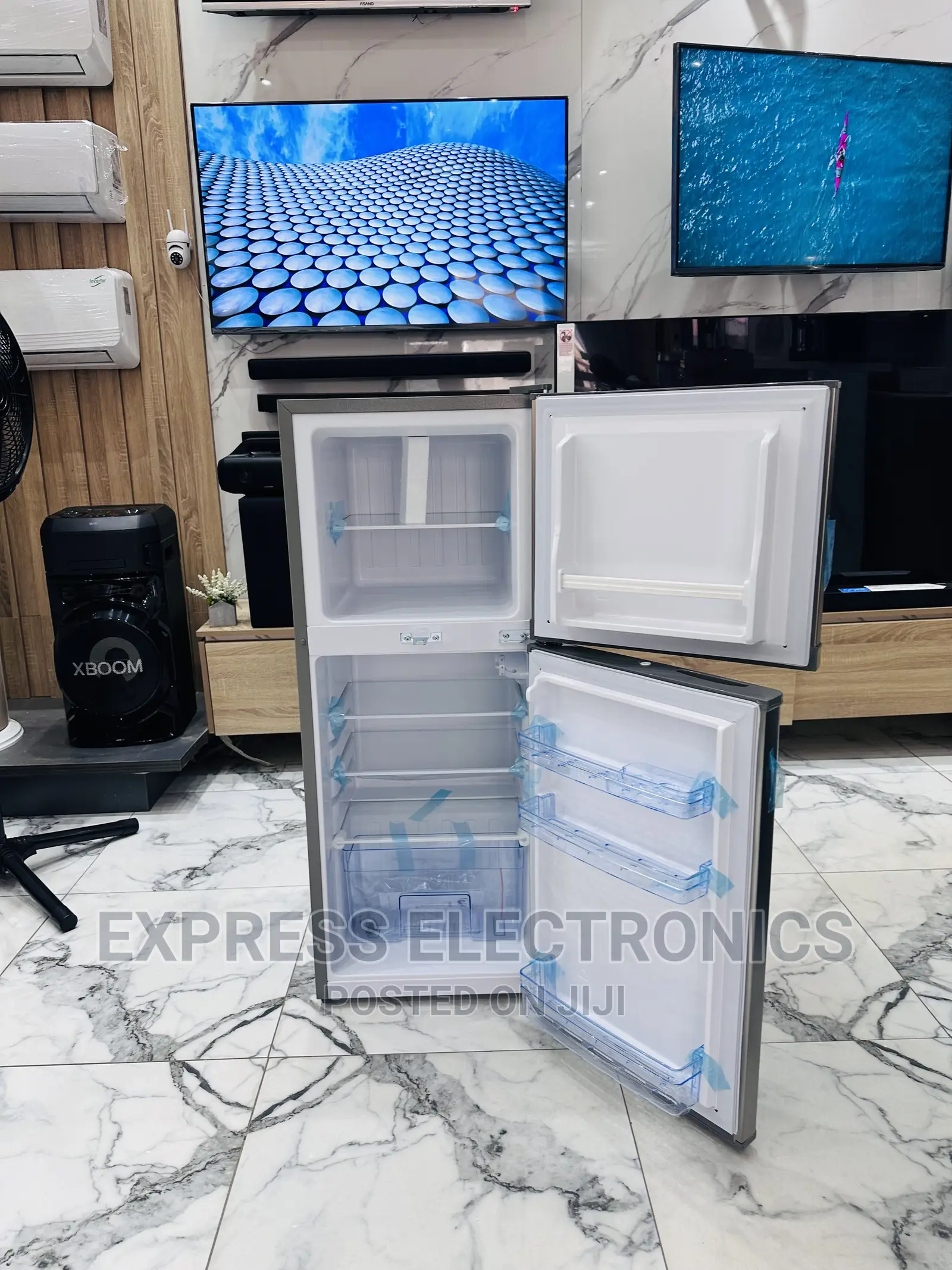 Limited Stock of 20T Pearl Double Door Fridge Grey