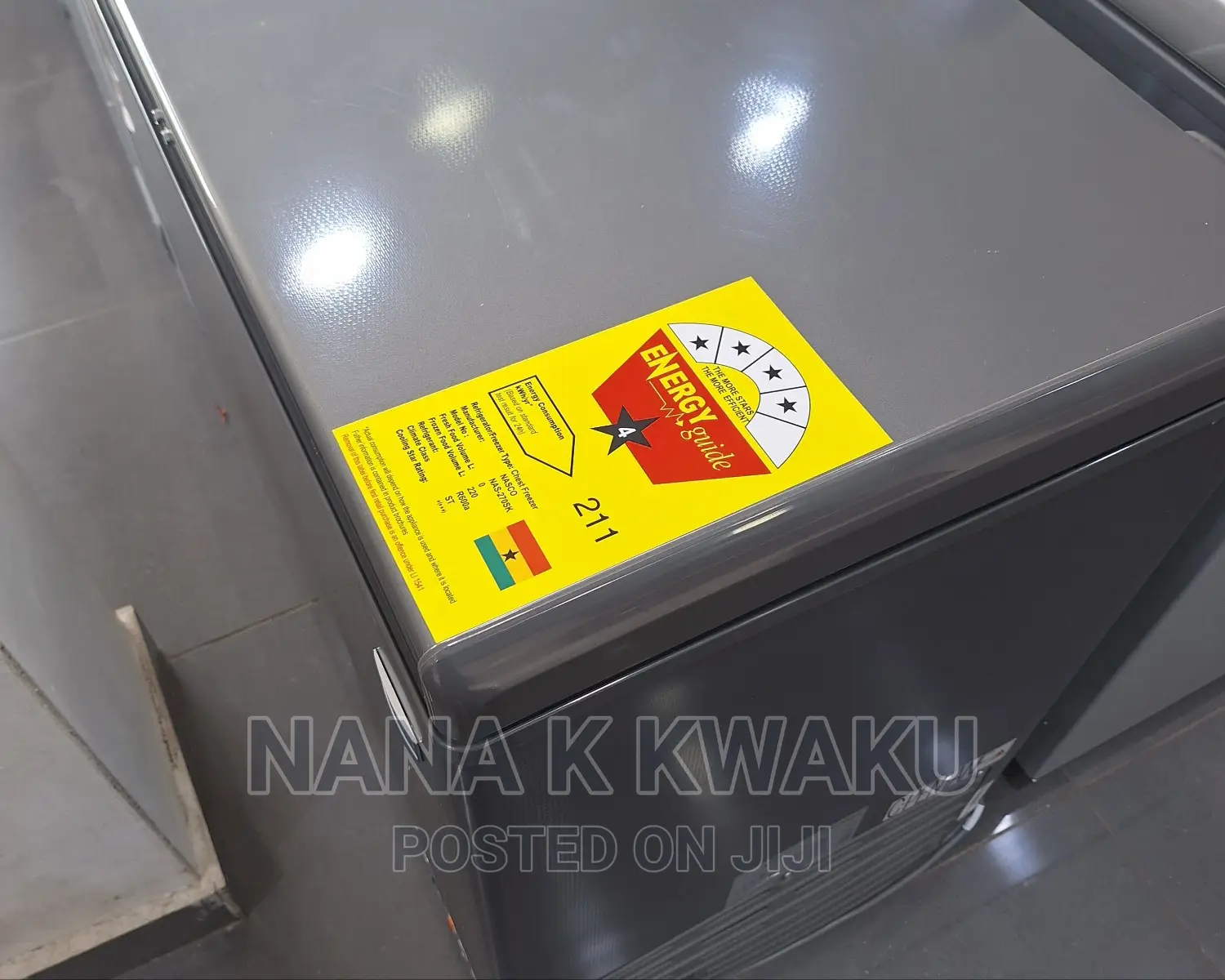 Gray Nasco_200litres Chest Freezer