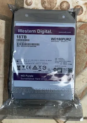 Western Digital 18tb Purple Surveillance Hard Drive