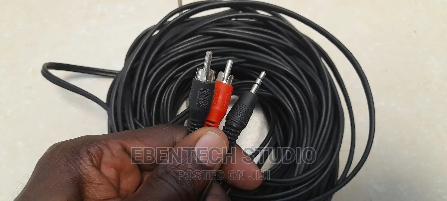 3.5mm Mini Jack to RCA Phono Cable 20meters