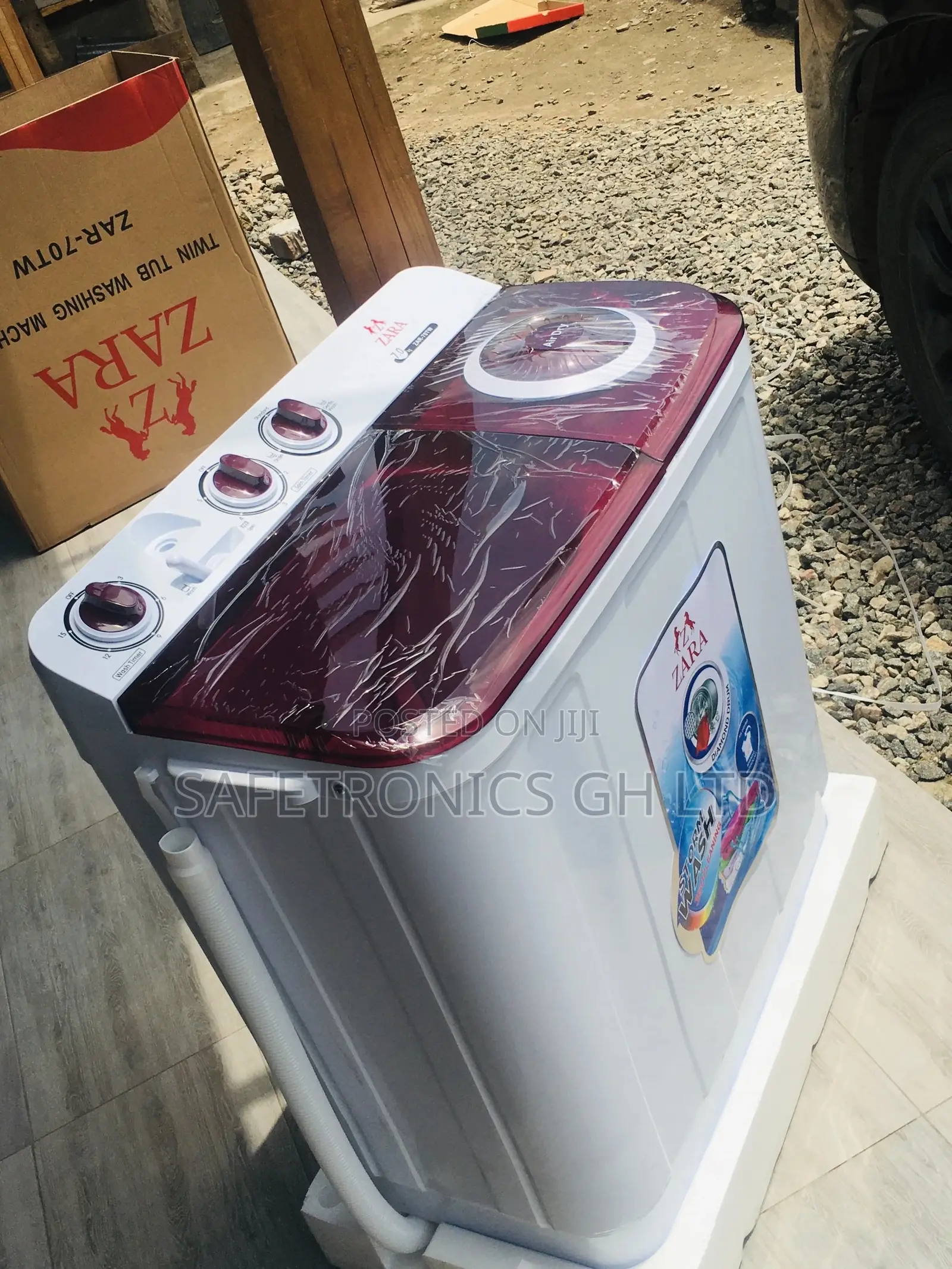 Great Red Washingmachine 7kg Topload Semiautomatic Zara 