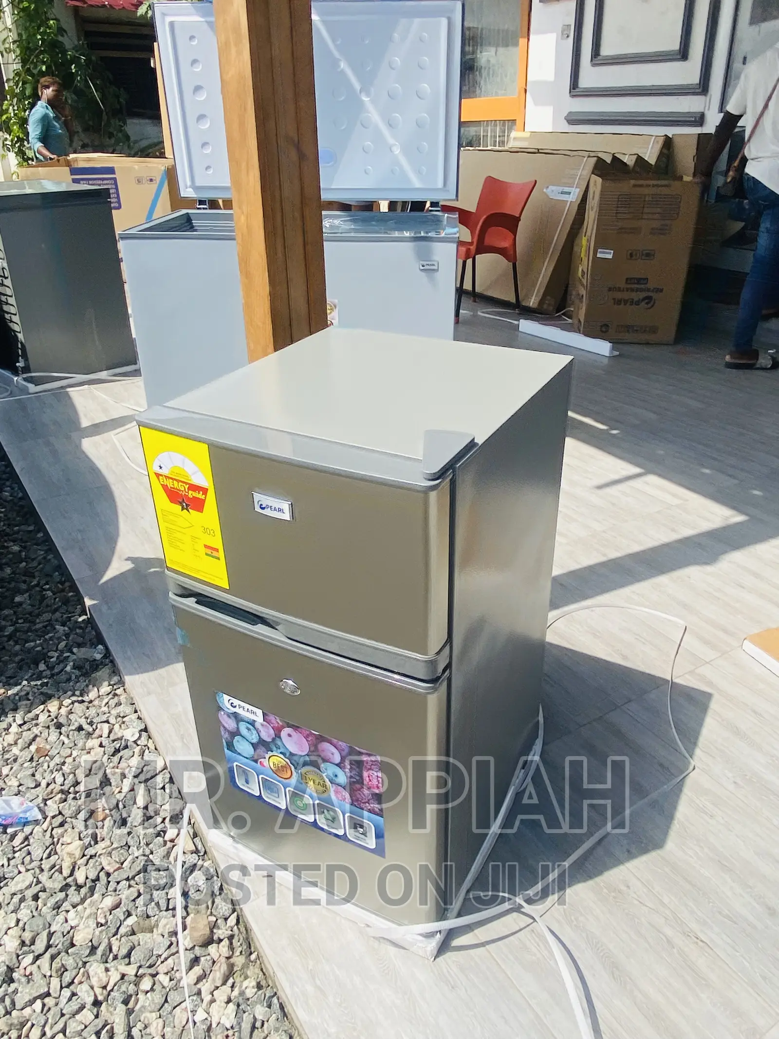 Easy to Clean Pearl PF-10T Double Door Refrigerator 