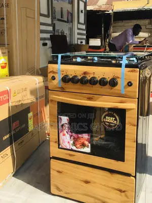  Gas Burner 4 Cooker Oven With Grill 50x50 Light Wooden 