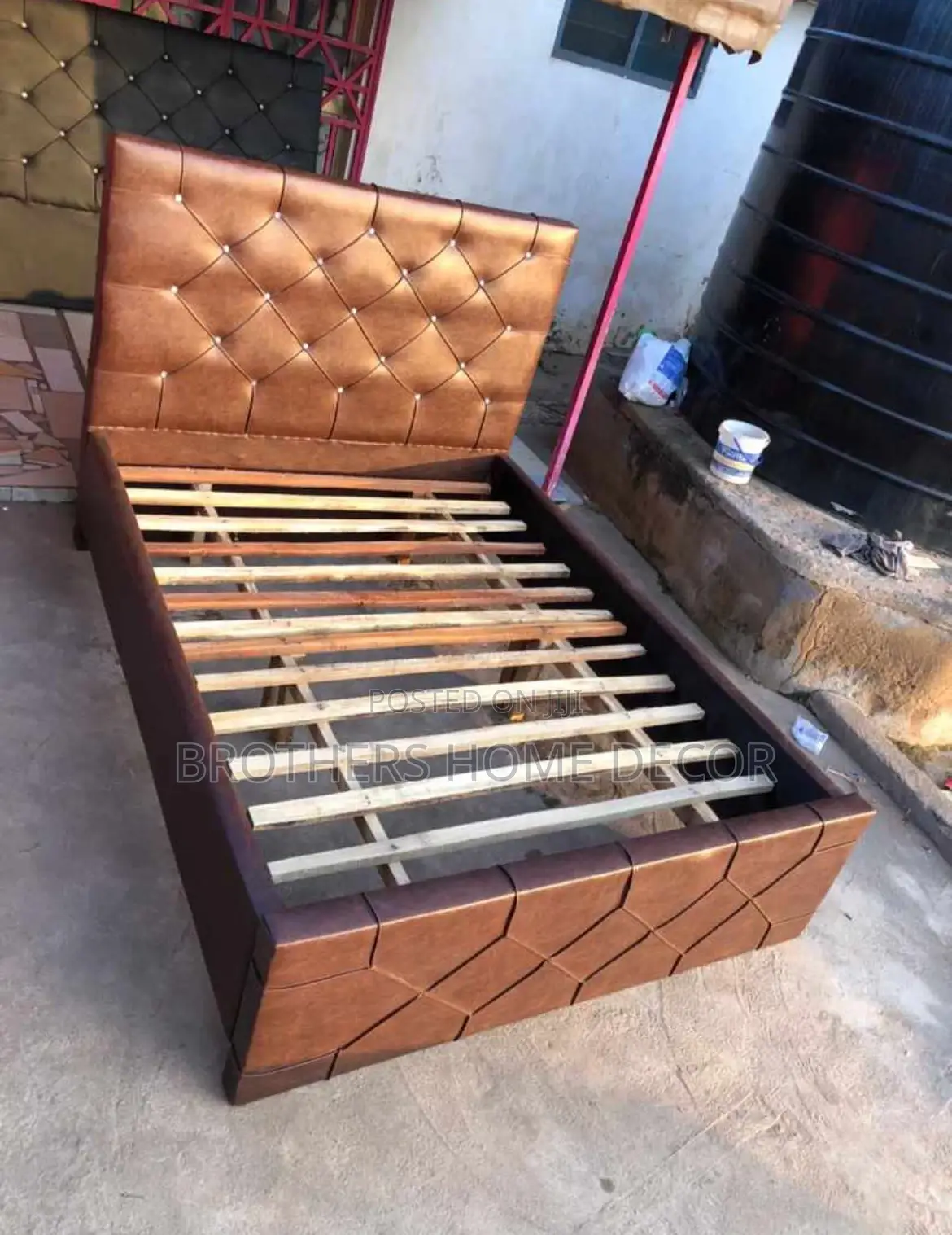 Great Brown Foreign Double Bedframe 60x80