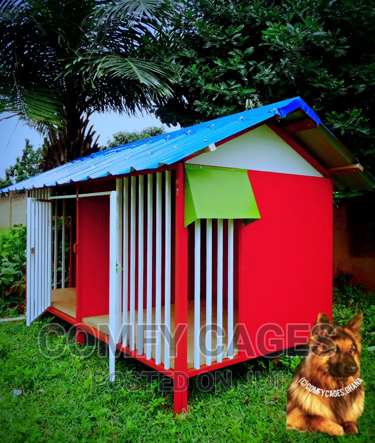 Robust Double Galvanized Steel Comfy Security Dog Cage/House