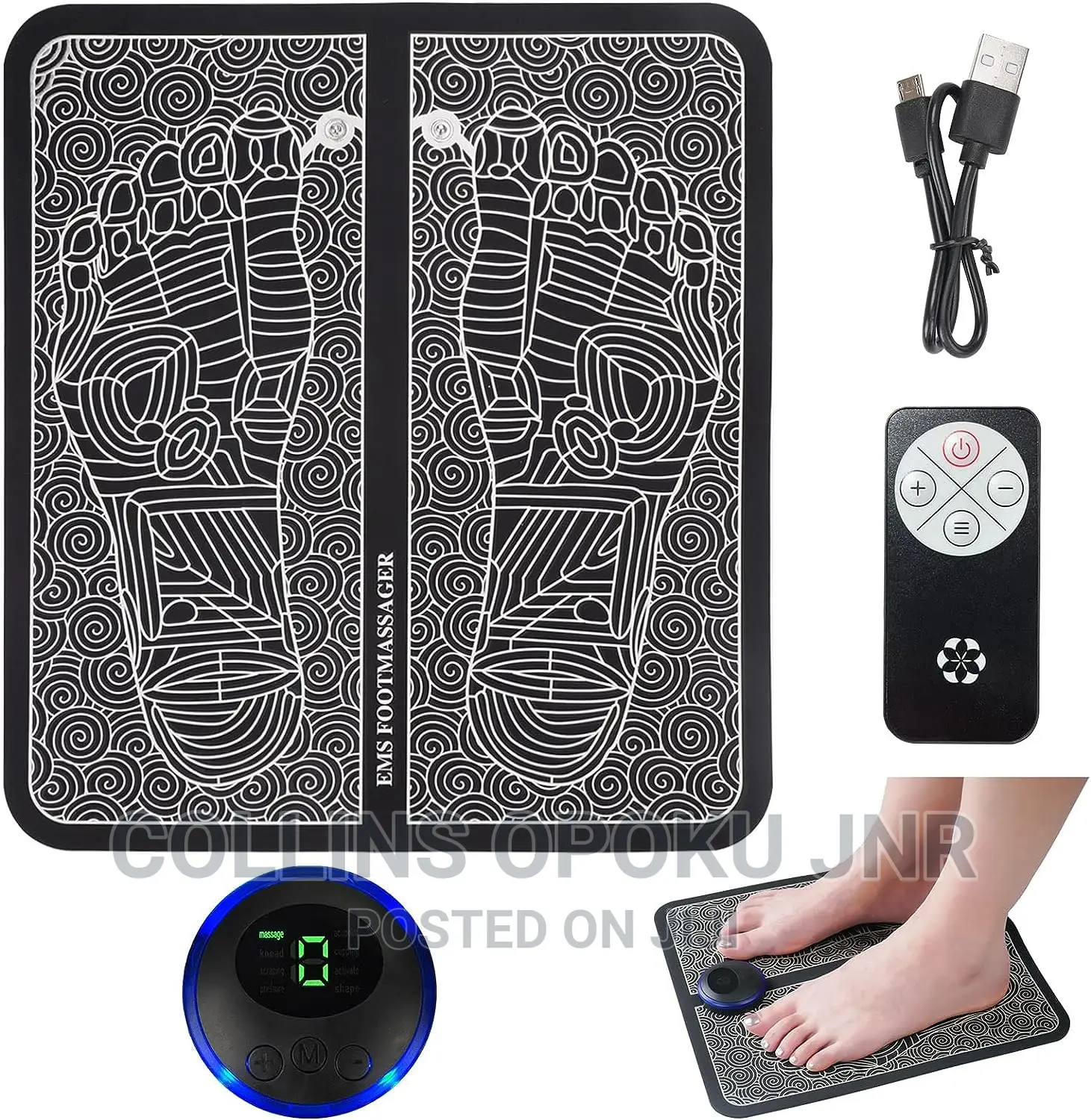 EMS Foot Massager With Leg Cushing Remote