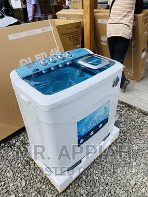 Fast Washing Nasco 10kg Spin/Dry Washing Machine(White).