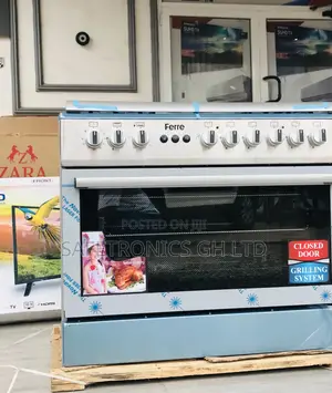 Ferre 6 Gas Burner Oven With Grill Cooker 60x90 Gray 