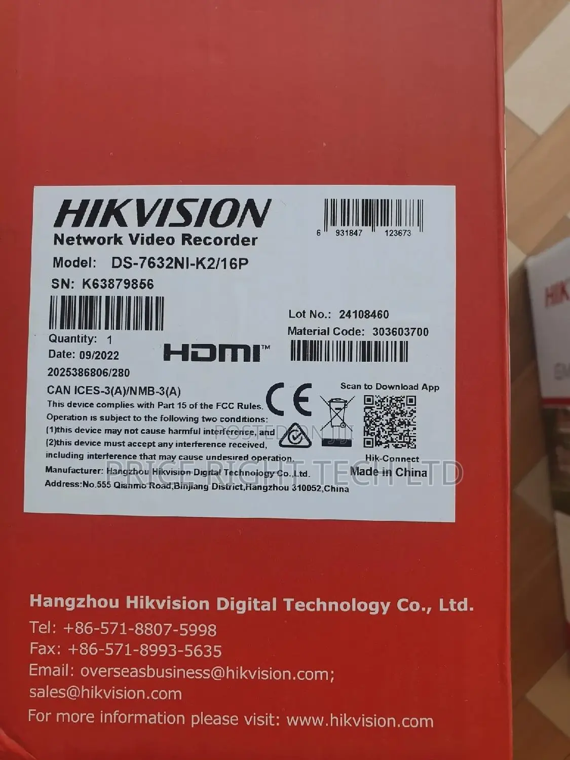Hikvision 32 Channel NVR Ds-7632nxi-/16p