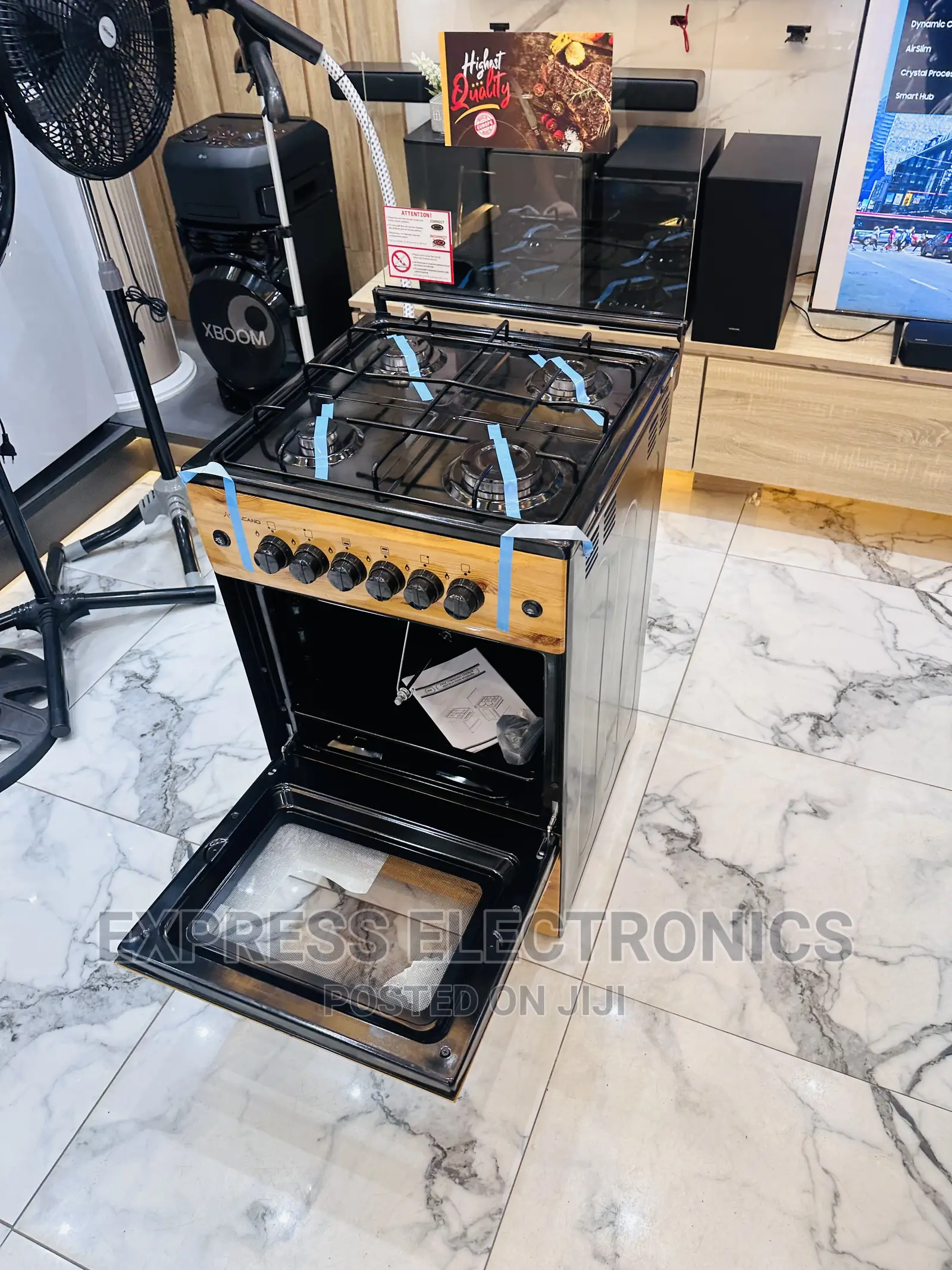 Gas Stove Deal Ferre 50/50 Wooden Like 4burner Stove