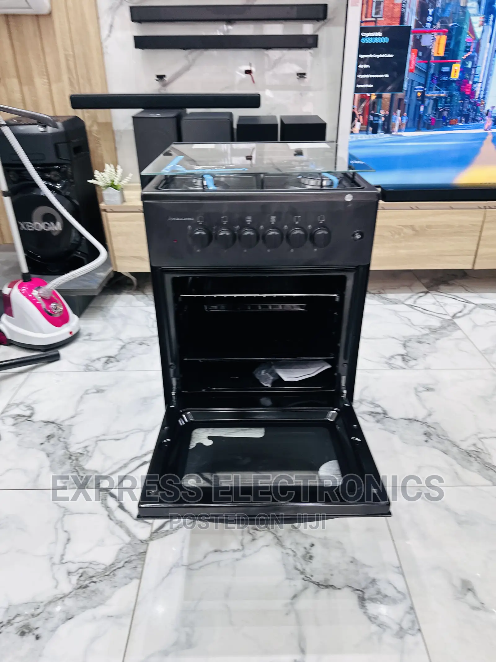Top Notch Gas Electric Cooker 3-1 Black Oven 50/50