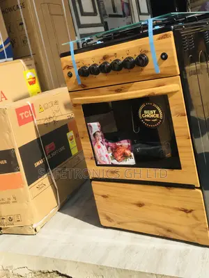 Boxed 4 Gas Volcano Oven With Grill Light Wooden  50x50