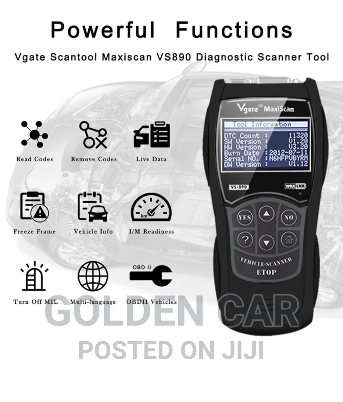 Vgate VS809 OBD2 Car Diagnostic Scanner