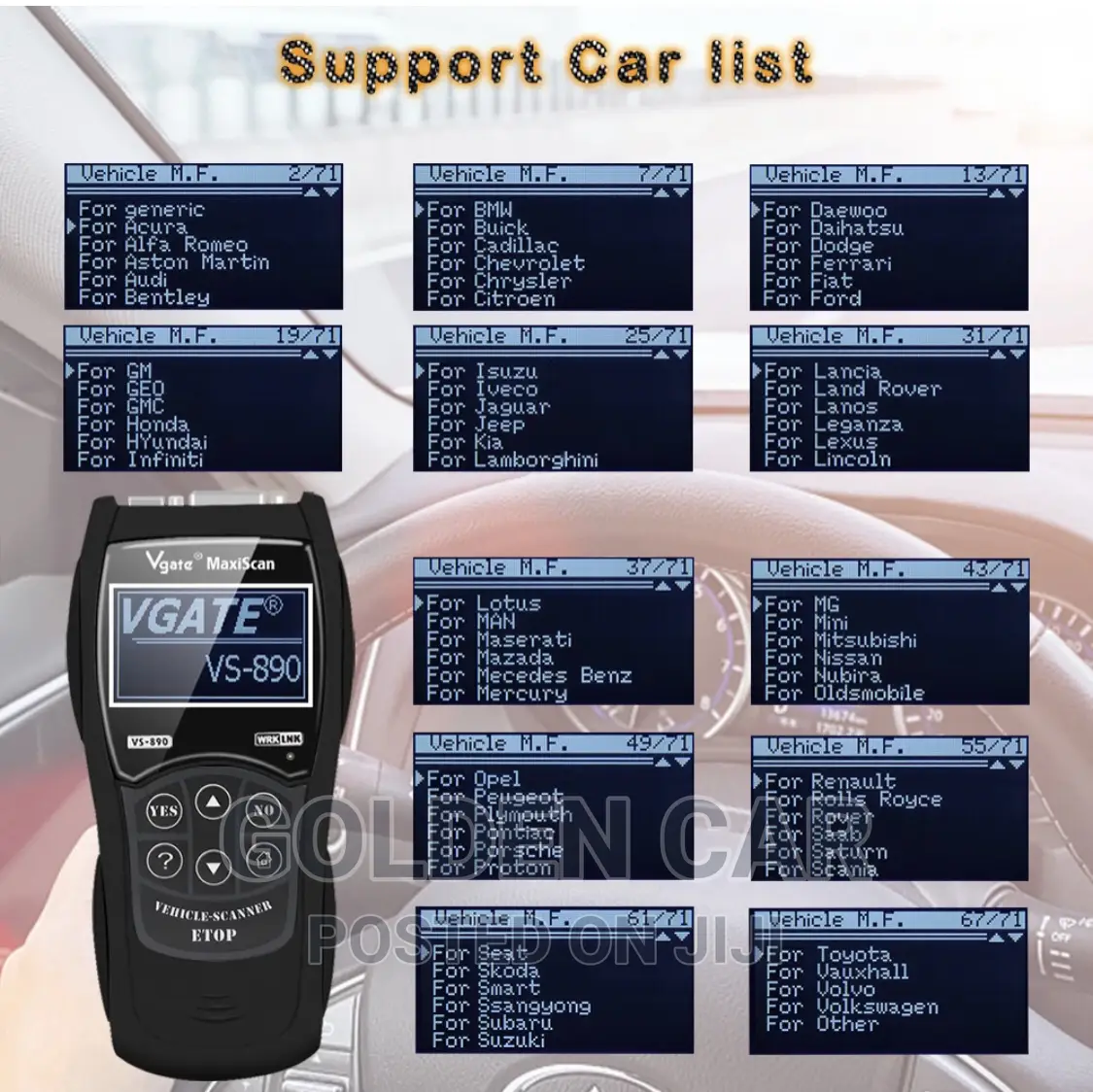 Vgate VS809 OBD2 Car Diagnostic Scanner