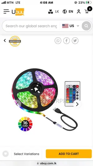 Multi Color TV Rope Light
