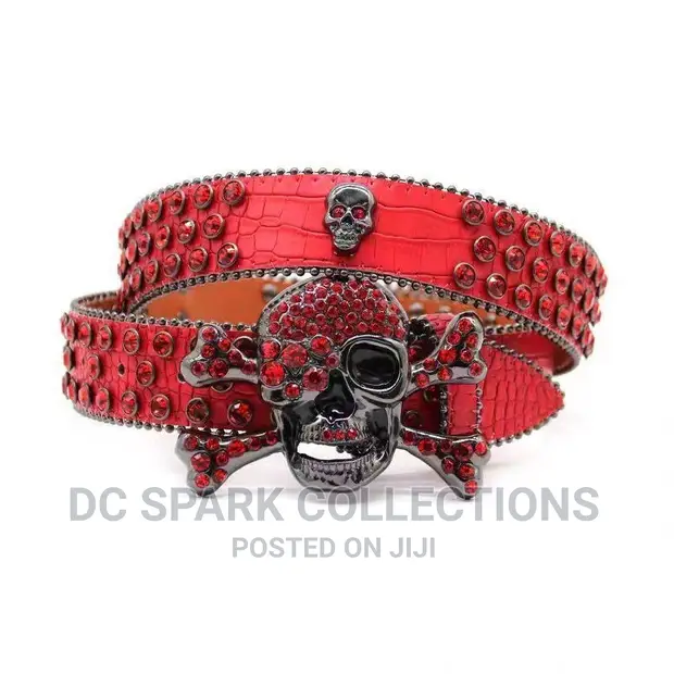 小物 00s share spirit skull belt YOPADO Rhinestone Studded Belt for Men Women Sparkling