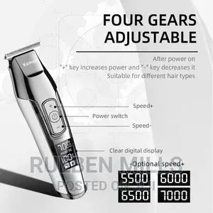 Rechargeable Silver Kemei Barbering Shaving Machine