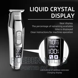Rechargeable Silver Kemei Barbering Shaving Machine