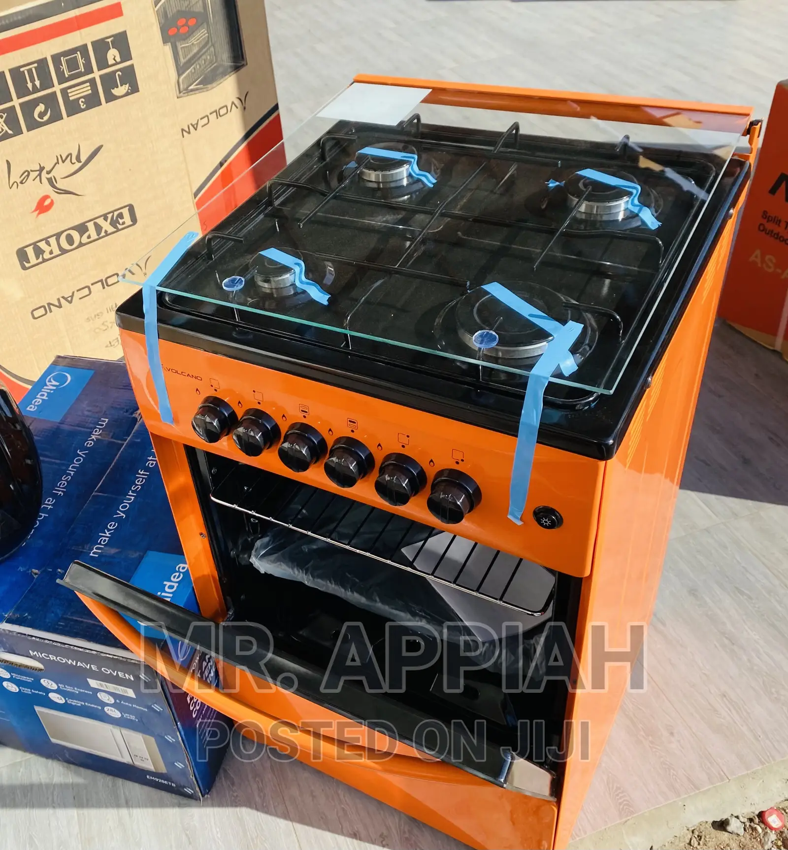 Volcano 50x50 4 Gas Oven and Grill(Orange Color).