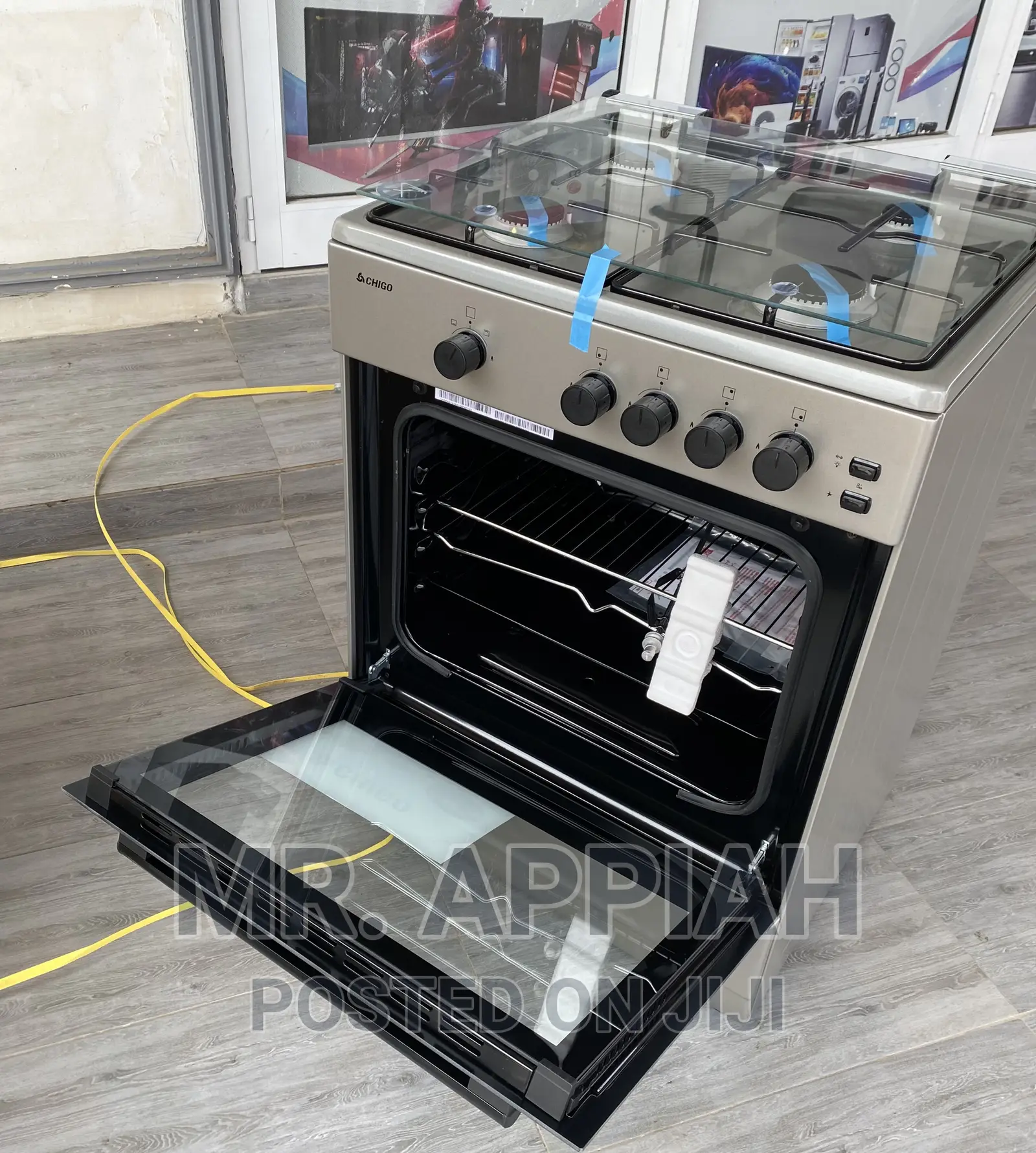 Stainless Steel Chigo 60x60 4 Gas Burner With Oven(Gray).