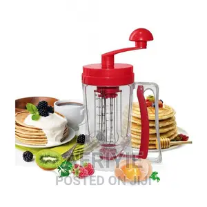 Manual Pancake Mix Dispenser Machine - Red/Transparent - 8