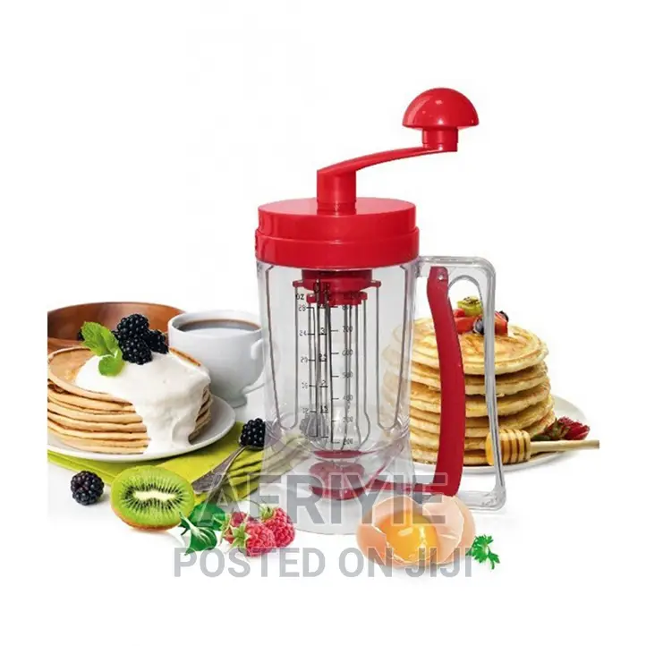 Manual Pancake Mix Dispenser Machine - Red/Transparent - 8