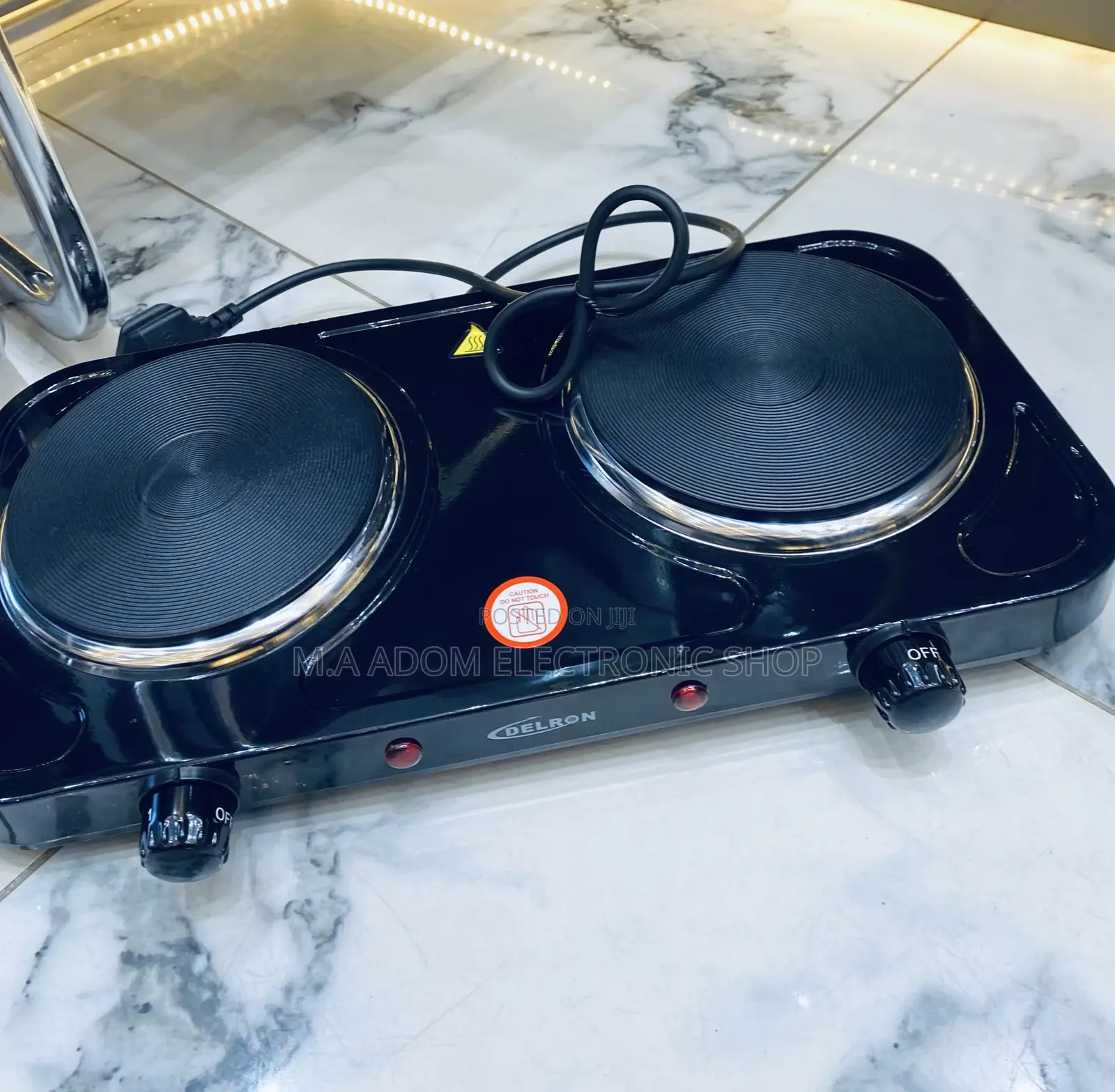 Energy Saving Delron 2 Electric Hot Plate(Black) 