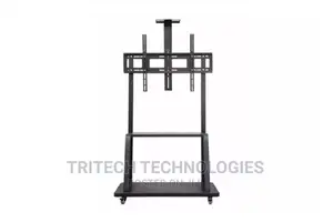 Heavy Duty TV Floor Stand With Av Component Shelf 60"~85'