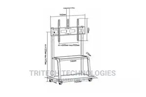 Heavy Duty TV Floor Stand With Av Component Shelf 60"~85'