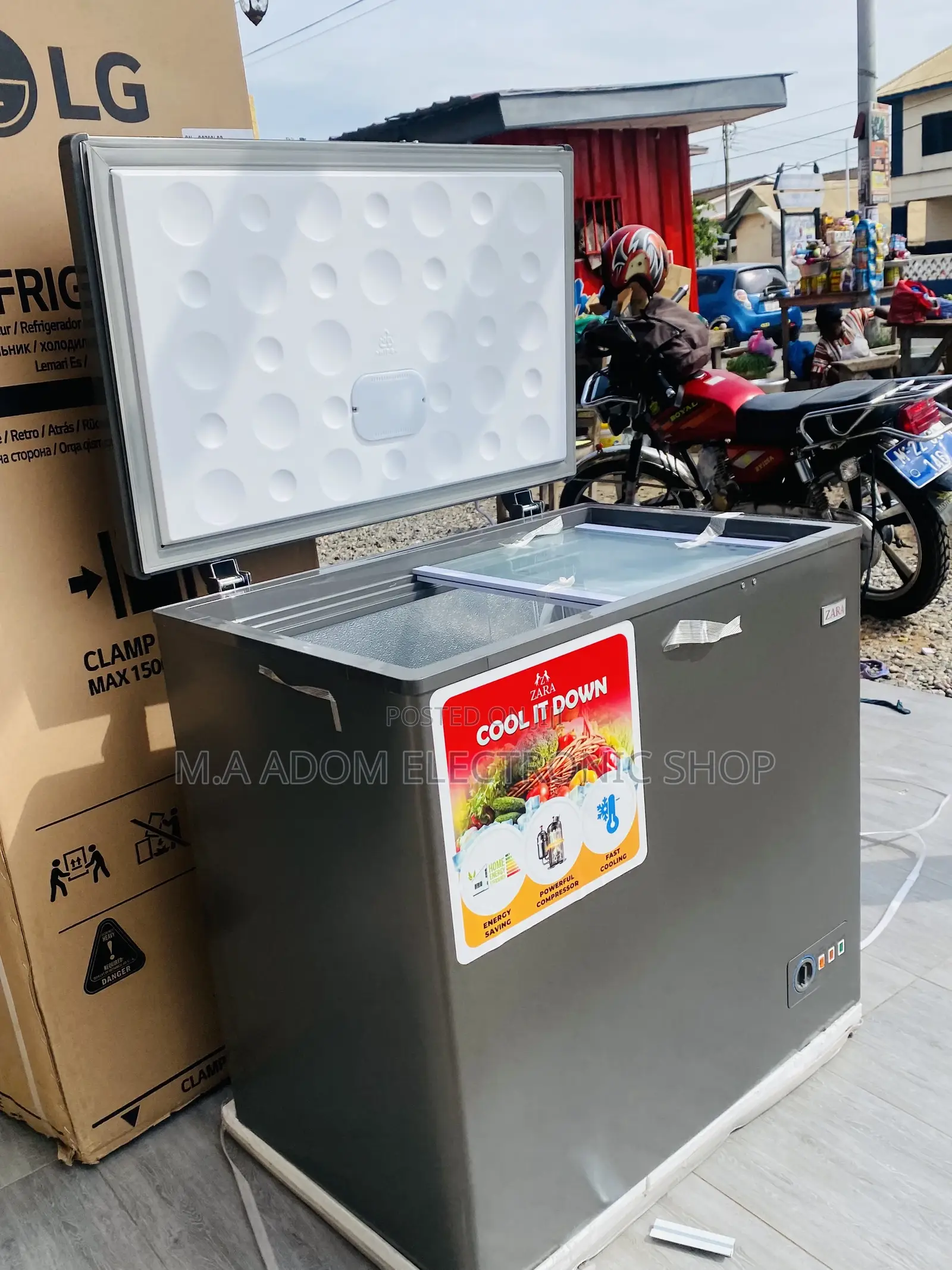 Affordable Zara 220-200ltr Single Door Chest Freezer(Gray).
