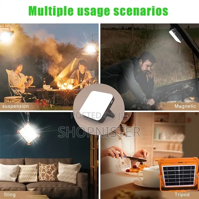 200w Portable Lanterns Solar Light Floodlight Rechargeable