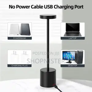 Black Portable Led Dimmable Table Lamp