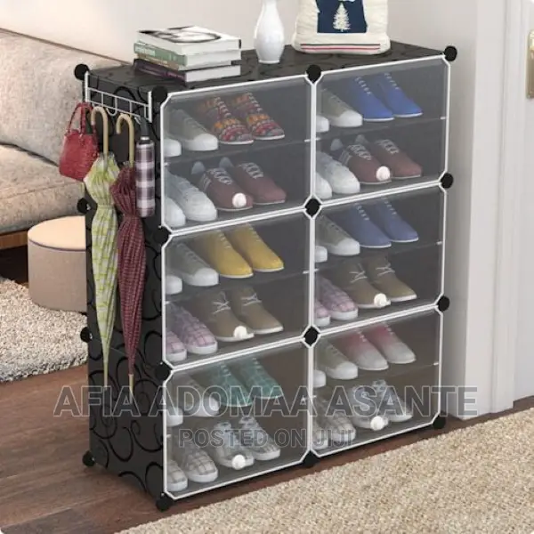 6*6, 12 Space Plastic Shoe Rack