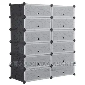 6*6, 12 Space Plastic Shoe Rack