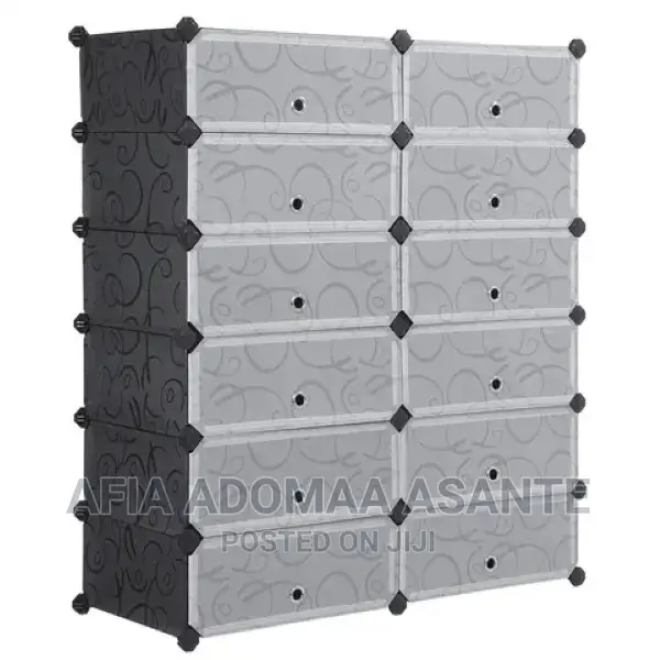 6*6, 12 Space Plastic Shoe Rack