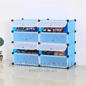 5*5, 10 Space Plastic Shoe Rack