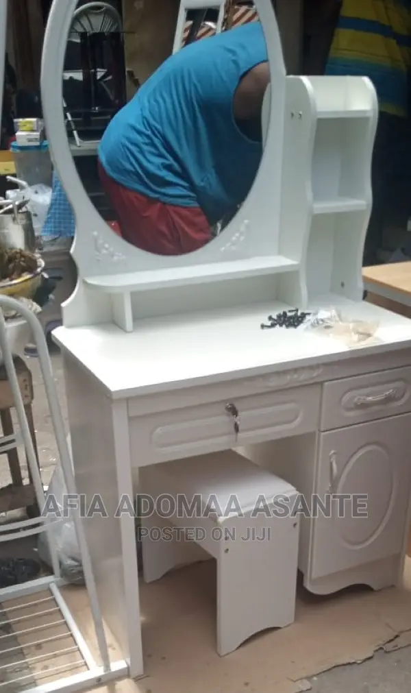 Dressing Table With Mirror and Chair