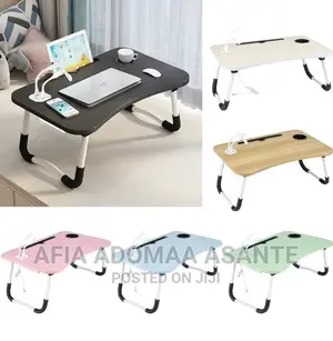 Foldable Laptop/Study Table With USB Port And Side Drawer