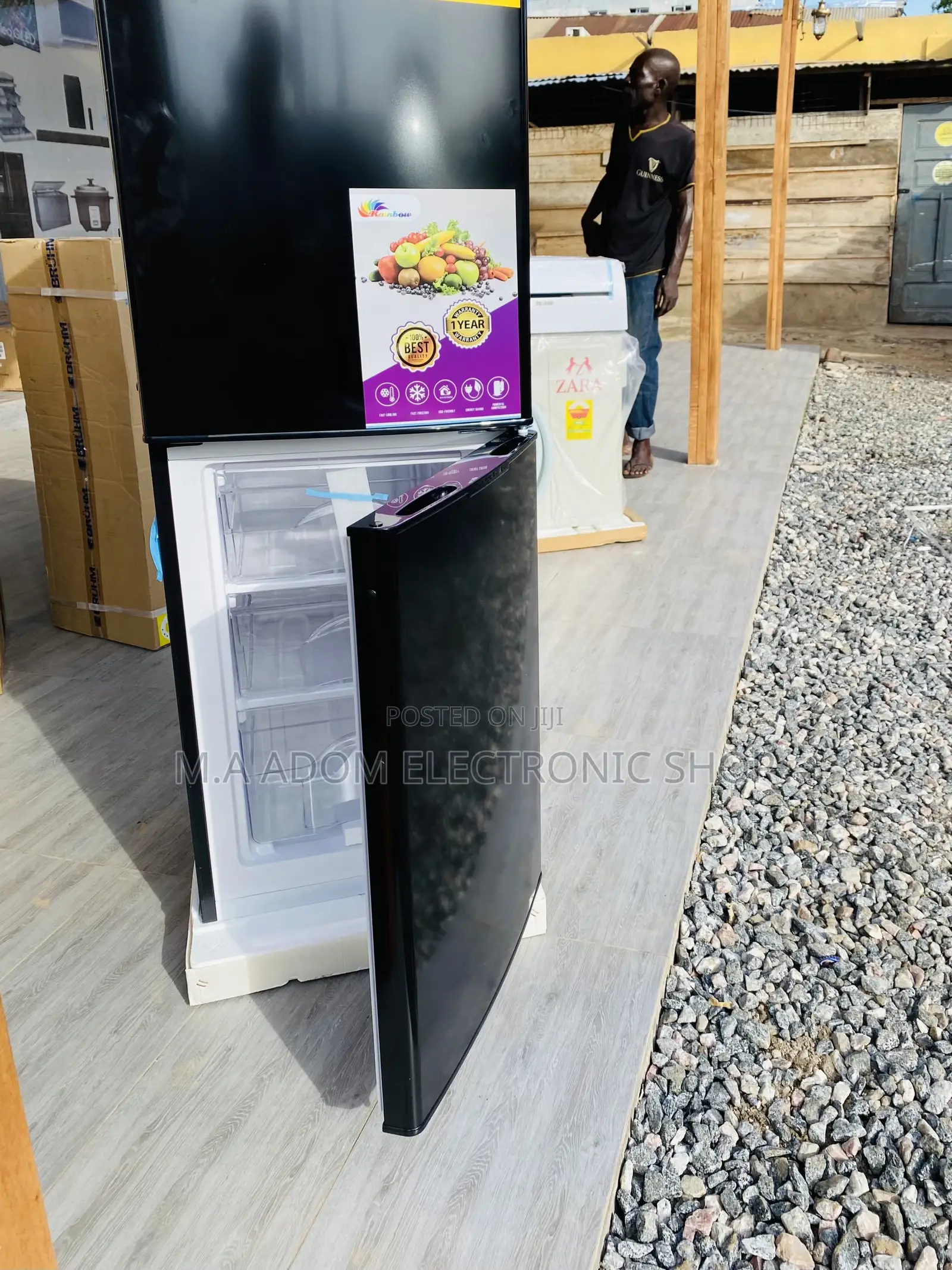 Brand New Rainbow 140l Double Door Refrigerator(Rf-200b)