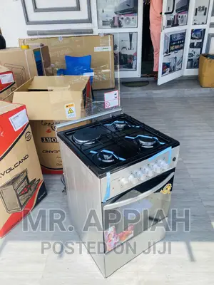 Reliable and Effective Volcano 3gas Cooker + 1electric,Gray
