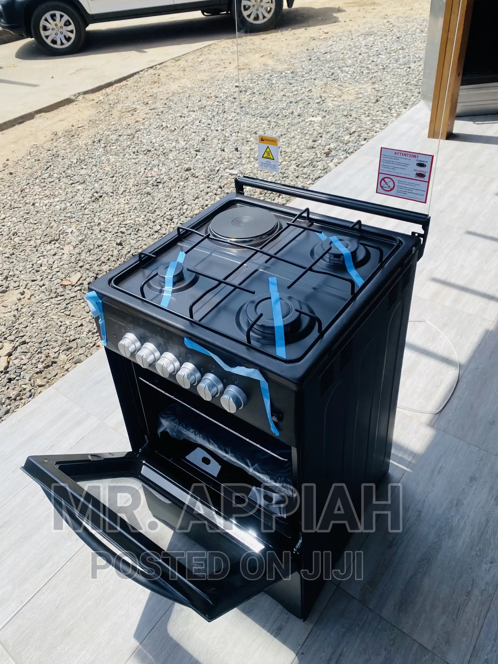 Stainless Steel Volcano 3 + 1 Electric Cooker + Oven(Black)
