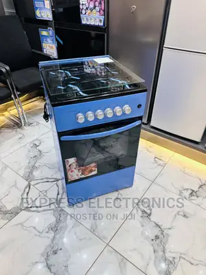 Look Very Stylish Blue Gas Cooker Oven 4burner Oven