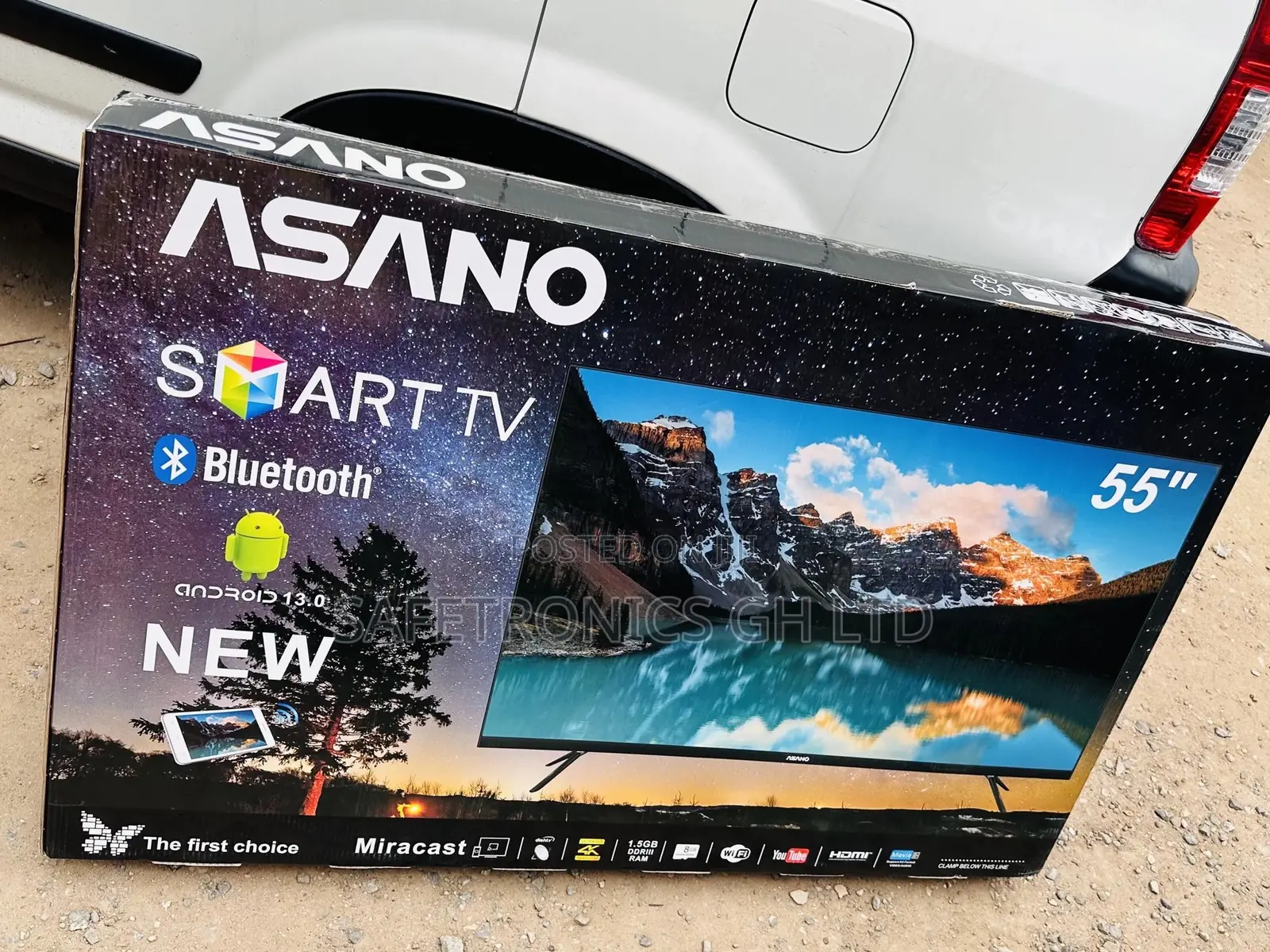 High Quality Asano 55 Inches Glossy Smart LED UHD Tv