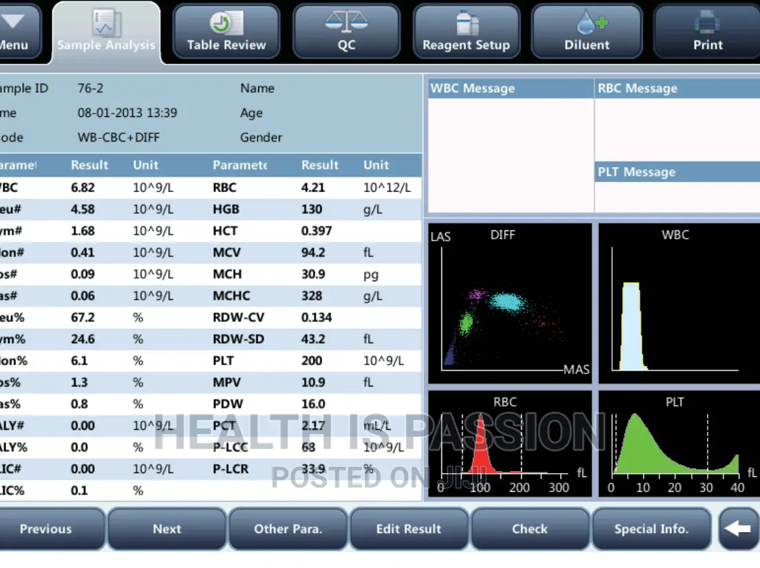 Mindray 5part Hematology Analizer, BC5380 Model