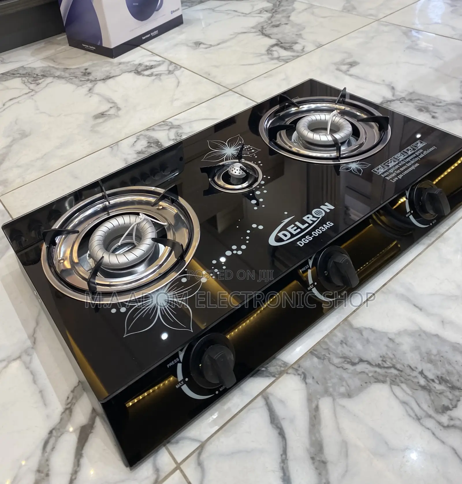 High Quality Delron 3 Gas Burner(Black)