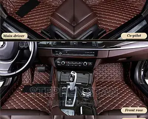 4d High Quality Brown Luxury Leather Car Floor Mat Carpet