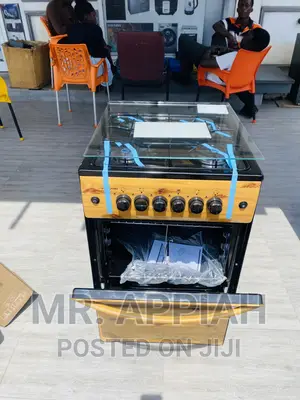 Top Stainless Volcano 4 Gas Cooker With Oven(Light Wooden)